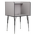 Flash Furniture MT-M6221-SGLSC-GREY-GG 35.75" W Nebula Gray Height Adjustable Legs Study Carrel with Top Shelf