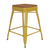 Flash Furniture CH-31320-24-YL-PL2T-GG 500 Lbs. Yellow Galvanized Steel Teak Poly Resin Wood Seat Kai Bar Stool