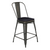 Flash Furniture ET-3534-24-COP-PL1B-GG 500 Lbs. Copper Distressed Steel Slat Back Carly Bar Stool