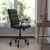 Flash Furniture GO-2286M-BK-BK-RLB-GG 250 Lbs. Black Adjustable Height Camilia Executive Swivel Office Chair