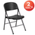 Flash Furniture 2-DAD-YCD-50-GG 19.25" W Black Hercules Series Folding Chair