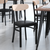 Flash Furniture 2-XU-DG6V5BV-NAT-GG Black Vinyl Upholstered Seat Natural Birch Finish Wright Dining Chair