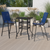 Flash Furniture TLH-073H092H-NV-GG 27.5" W x 39.5" H Navy Square Outdoor Dining Set