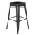 Flash Furniture CH-31320-30-BK-PL2B-GG 500 Lbs. Black Galvanized Steel Poly Resin Wood Seat Kai Bar Stool
