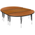 Flash Furniture XU-GRP-A3060CON-60-OAK-T-P-GG 60" W Oak Oval Laminate Activity Table