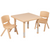 Flash Furniture YU-YCX-0023-2-SQR-TBL-NAT-R-GG 24" W x 23.75" H Natural Preschool Activity Table Set