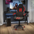 Flash Furniture UL-A072-BK-GG 250 Lbs. Black Leathersoft Upholstery Stone Gaming Chair