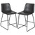 Flash Furniture 2-ET-ER18345-24-GY-GG 300 Lbs. Gray LeatherSoft Seat and Back Raegan Bar Stool