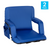 Flash Furniture FV-FA090-BL-2-GG 265 Lbs. Blue Metal Frame Portable Padded Stadium Bleacher Chair (Set of 2)