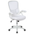 Flash Furniture HL-0016-1-WH-WH-GG 250 Lbs. White Adjustable Height Porter Swivel Office Chair