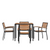 Flash Furniture XU-DG-810060064-GG 35.25" W x 29.5" H Square Patio Dining Table Set