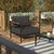 Flash Furniture GM-201027-1S-CH-GG 300 Lbs. Charcoal Fabric Back and Seat Cushions with Aluminum Frame Lea Patio Chair