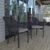 Flash Furniture SDA-AD892006-BK-2-GG Black and Gray Woven Fabric with Aluminum Frame Kallie Patio Chairs