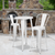 Flash Furniture CH-51080BH-2-30CAFE-WH-GG 24" W x 41" H White Round Table and Bar Stool Set