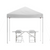 Flash Furniture JJ-GZ88183Z-WH-GG 97.5" H Otis White Pop Up Event Canopy Tent