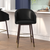 Flash Furniture AY-1928-26-BK-GG 26" Seat Height Black Leather Mid-Back Margo Counter Stool
