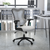 Flash Furniture BL-ZP-806-WH-GG 250 Lbs. White Adjustable Height Kale Executive Swivel Office Chair