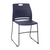 Flash Furniture RUT-NC499A-NAVY-GG Navy Plastic Stack Chair with Black Powder Coated Sled Base Frame HERCULES Series Commercial Grade