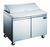 SABA SPS-48-12 9.5 Cu. Ft. Stainless Steel 2-Section Sandwich or Salad Prep Table - 115 Volts