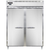 Continental Refrigerator D2FENPT 57" W Two-Section Solid Door Pass-Thru Designer Line Wide Freeze - 220 Volts