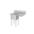 Atosa SS1818D11R18 Mixrite 38.5" W 18 Gauge Stainless Steel 1-Compartment Right Hand Drainboard Sink