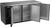 Beverage Air BB72HC-F-B 72" W Black Galvanized 3 Solid Doors Refrigerated Food Rated Back Bar Storage Cabinet - 115 Volts