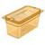Carlisle 3086213 5.7 Qt. 1/3 Size Polyether Sulfone Amber Storplus High Heat Hot Food Pan