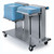 Lakeside 2819 47" W Stainless Steel Mobile Cantilever 15" x 20" Tray, Glass and Cup Rack Dispenser