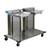 Lakeside 2819 47" W Stainless Steel Mobile Cantilever 15" x 20" Tray, Glass and Cup Rack Dispenser