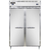 Continental Refrigerator D2RFSNSS 52" W Two-Section Solid Door Reach-In Designer Line Refrigerator/Freezer