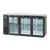 Arctic Air ABB72G 73.13"W Black Stainless Steel Three-Section Glass Door Back Bar Refrigerator