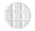 CAC China CMP-R12 12" Dia. Super White Porcelain Round CMP Compartment Tray (1 Dozen)