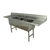 Advance Tabco FC-3-1824-18RL-X 90" W 16 Gauge Stainless Steel Base Special Value Fabricated Sink