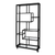 Eastern Tabletop ST1763MB 35-1/2”W x 14”D x 73”H Square Black Stainless Steel Square Mobile Back Bar Display