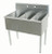 Advance Tabco 4-3-48-X 48" W 16 Gauge Galvanized Special Value Square Corner Scullery Sink