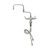 T&S Brass B-0252 12” Double Joint Swing Nozzle with Stream Regulator Outlet Flexible Stainless Steel Supply Hoses Deck Mount Single Hole Mixing Valve Double Pantry Faucet
