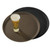 Cambro 1600TL110 16" Dia. Fiberglass Black Satin Round Treadlite Tray - 12/Case