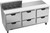 Beverage Air SPED72HC-08-6 72" W Three-Section Six Drawer Sandwich Top Refrigerated Counter