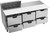 Beverage Air SPED72HC-08C-6 72" W Three-Section Six Drawer Sandwich Top Refrigerated Counter