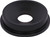 Carlisle 34103503 4.99" H X 22.64" Dia. Snap Down Tab Locks Polyethylene Black Bronco Funnel Lid