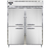 Continental Refrigerator D2RENHD 57" W Two-Section Stainless Steel Door Reach-In Designer Line Wide Refrigerator
