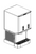 Scotsman HID525WX-1 Meridian 500 Lbs. Stainless Steel Water Cooled Nugget Ice and Water Dispenser - 115 Volts