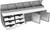 Beverage Air DPD119HC-6T 119" W Four-Section Two Door Two Door Pizza Top Refrigerated Counter