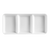 CAC China CN-3T13 6 Oz. Super White Porcelain Rectangular CN Divided Side Dish Plate (1 Dozen)