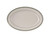 Tuxton TGB-013 Ceramic American White/Eggshell With Green Band Oval / Oblong Platter (1 Dozen)