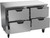 Beverage Air UCFD48AHC-4 48"W Two-Section Stainless Steel Door Undercounter Freezer