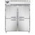 Continental Refrigerator D2RESNHD 57" W Two-Section Stainless Steel Door Reach-In Designer Line Wide Refrigerator