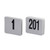 American Metalcraft 4150 4" W Heavy Plastic White Square Card Table Numbers