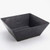 American Metalcraft FSMEL117 228 Oz. Plastic Black Square Bowl