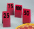 Cal-Mil 226-3 Number Tent 3" W Red Plastic Number Tent
